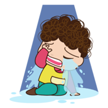 Moody woman sticker #5991849