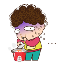 Moody woman sticker #5991850