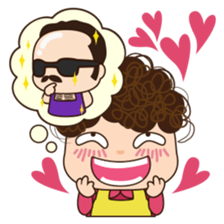 Moody woman sticker #5991852