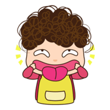 Moody woman sticker #5991861