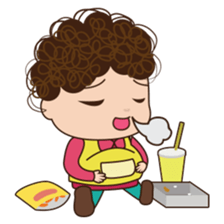 Moody woman sticker #5991862