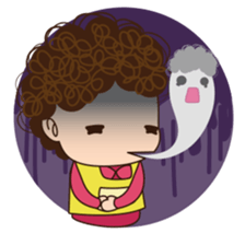 Moody woman sticker #5991864