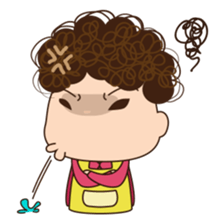 Moody woman sticker #5991865