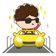 Moody woman sticker #5991874