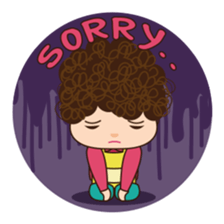 Moody woman sticker #5991878