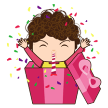 Moody woman sticker #5991879