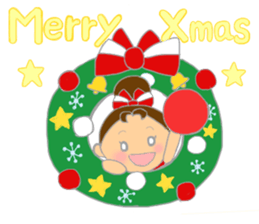 Cheerleader's sticker for winter holiday sticker #5992040