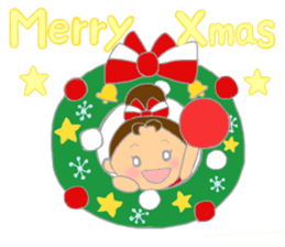 Cheerleader's sticker for winter holiday sticker #5992040