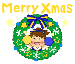 Cheerleader's sticker for winter holiday sticker #5992041