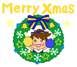 Cheerleader's sticker for winter holiday sticker #5992041