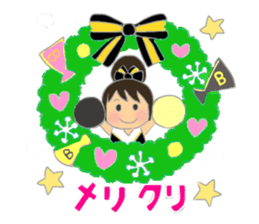 Cheerleader's sticker for winter holiday sticker #5992042