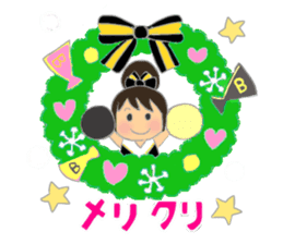 Cheerleader's sticker for winter holiday sticker #5992042
