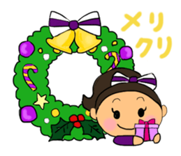 Cheerleader's sticker for winter holiday sticker #5992043
