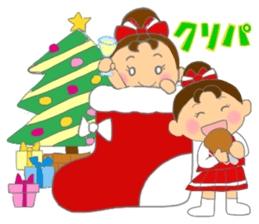 Cheerleader's sticker for winter holiday sticker #5992044