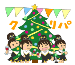 Cheerleader's sticker for winter holiday sticker #5992046