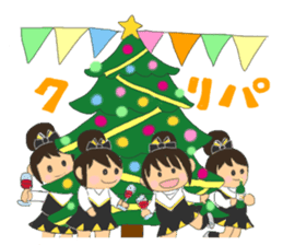 Cheerleader's sticker for winter holiday sticker #5992046