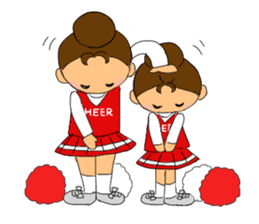 Cheerleader's sticker for winter holiday sticker #5992052