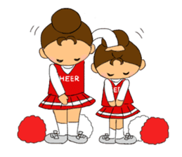 Cheerleader's sticker for winter holiday sticker #5992052