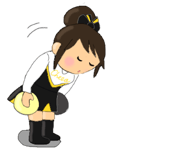 Cheerleader's sticker for winter holiday sticker #5992054