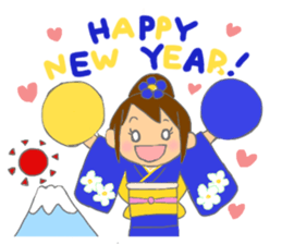 Cheerleader's sticker for winter holiday sticker #5992061