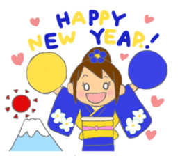 Cheerleader's sticker for winter holiday sticker #5992061