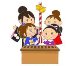 Cheerleader's sticker for winter holiday sticker #5992065