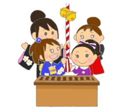 Cheerleader's sticker for winter holiday sticker #5992065