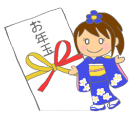Cheerleader's sticker for winter holiday sticker #5992069