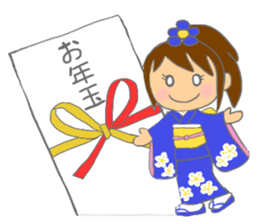 Cheerleader's sticker for winter holiday sticker #5992069