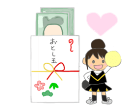 Cheerleader's sticker for winter holiday sticker #5992070