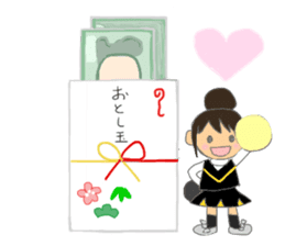 Cheerleader's sticker for winter holiday sticker #5992070