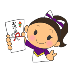 Cheerleader's sticker for winter holiday sticker #5992071