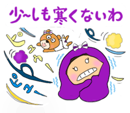 Cheerleader's sticker for winter holiday sticker #5992079