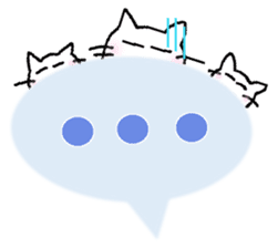 White cat "Sabao Mr." sticker #5993626