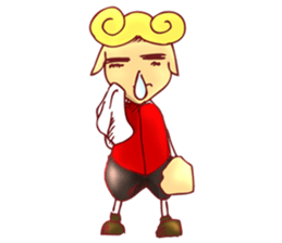 little boy cartoon sticker #5994685