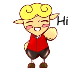 little boy cartoon sticker #5994691