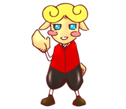 little boy cartoon sticker #5994697