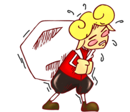 little boy cartoon sticker #5994703