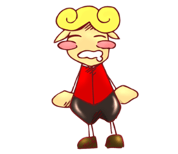 little boy cartoon sticker #5994705