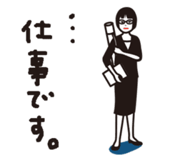 Daily life sticker of a working girl -2 sticker #5997149