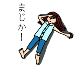 UZAI woman sticker #5997193