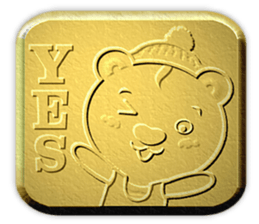 Golden Fortune Bear (English Ver.) sticker #5998310