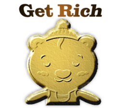 Golden Fortune Bear (English Ver.) sticker #5998313