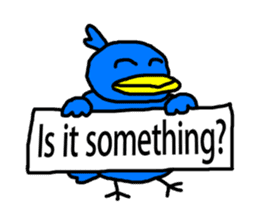 BlueBird with a Yellow beak 3 <English> sticker #5998408