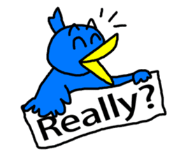 BlueBird with a Yellow beak 3 <English> sticker #5998413