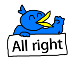 BlueBird with a Yellow beak 3 <English> sticker #5998414