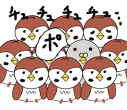 Pigeon and sparrow sticker #6000006