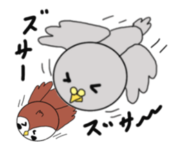 Pigeon and sparrow sticker #6000009