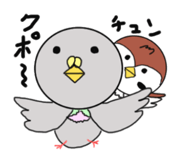 Pigeon and sparrow sticker #6000015