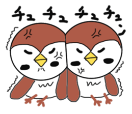 Pigeon and sparrow sticker #6000017